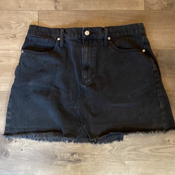 Madewell Rigid Black Denim A-Line Jean Skirt B71 - Picture 4 of 7